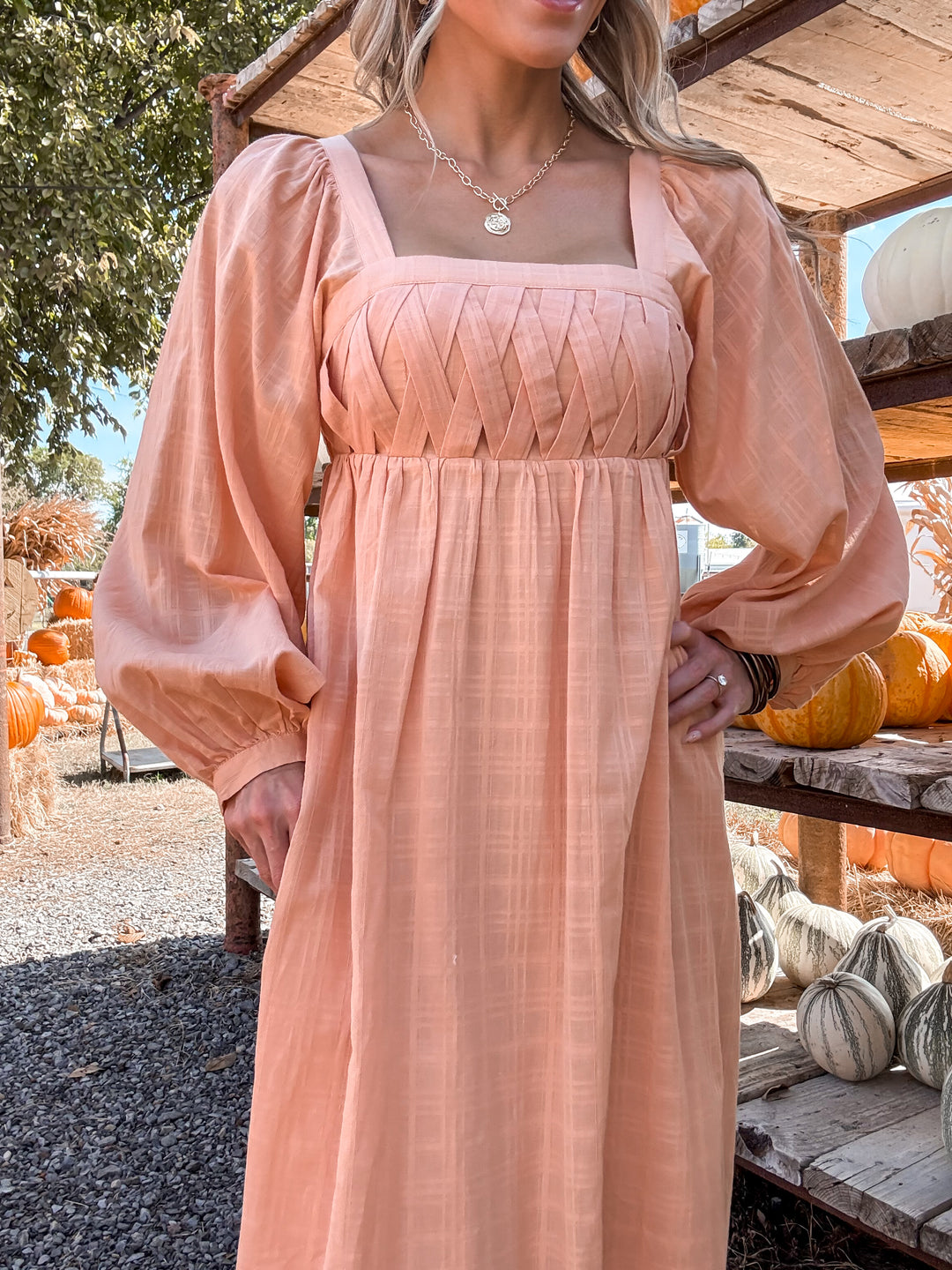 Crossing Paths Square Neck Midi