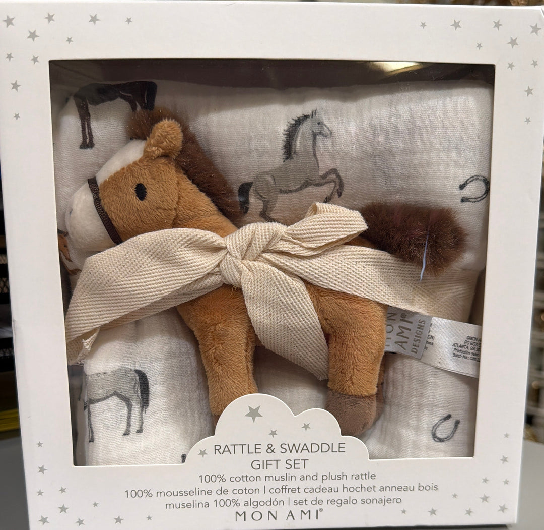 Chantilly Blanket & Rattle Gift Set