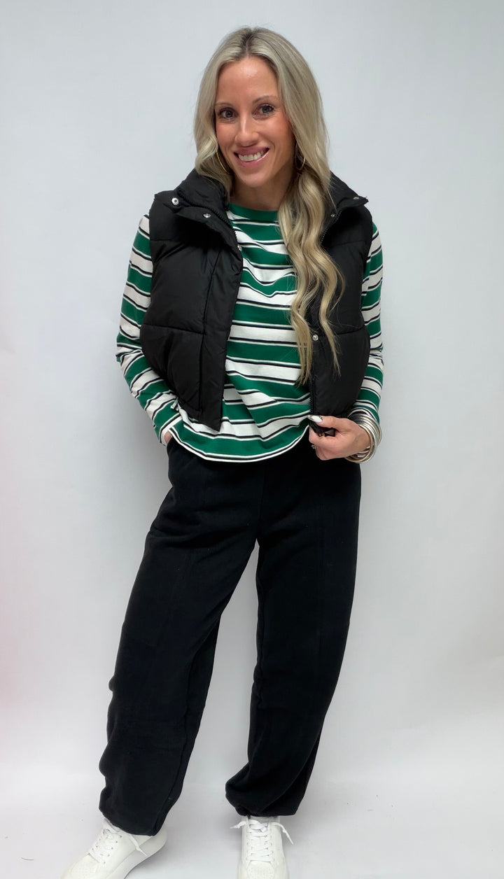 SBS Long Sleeve Multi Stripe Knit Top