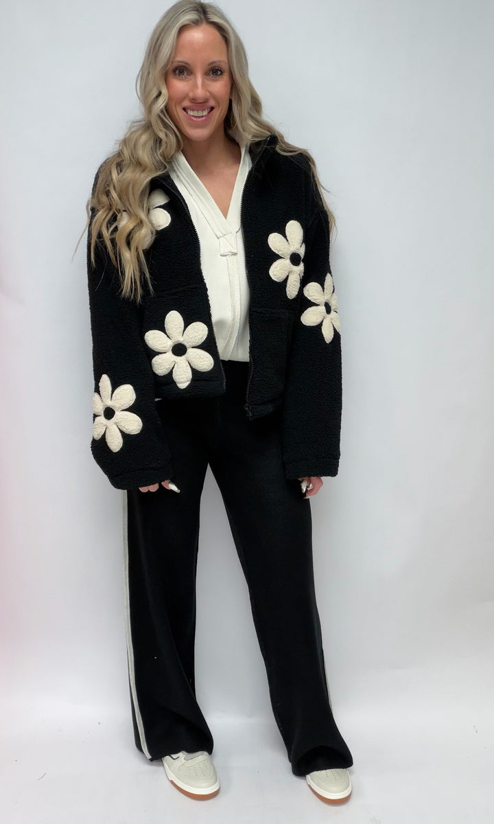 Dazed in Daisies Sherpa Jacket