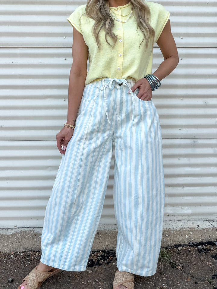 Bluebell Stripe Barrel Denim