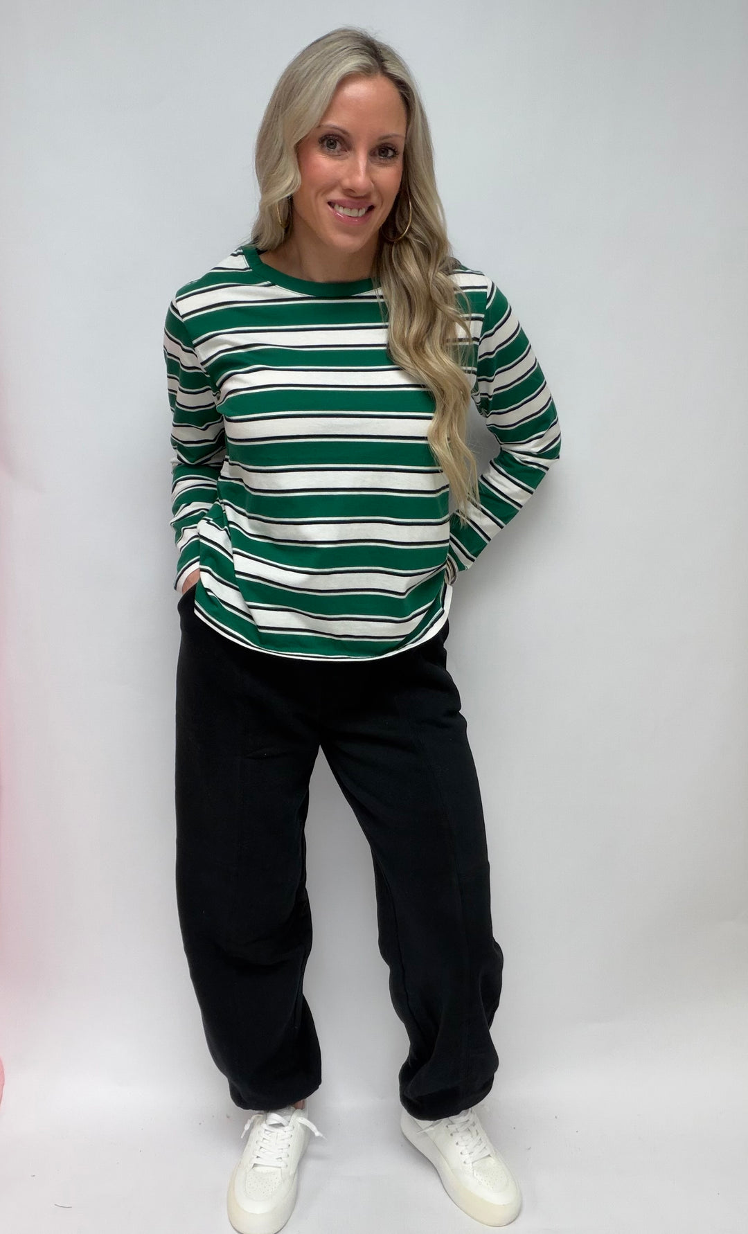 SBS Long Sleeve Multi Stripe Knit Top