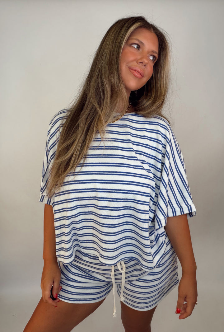 On Repeat Lounge Set - Royal Blue