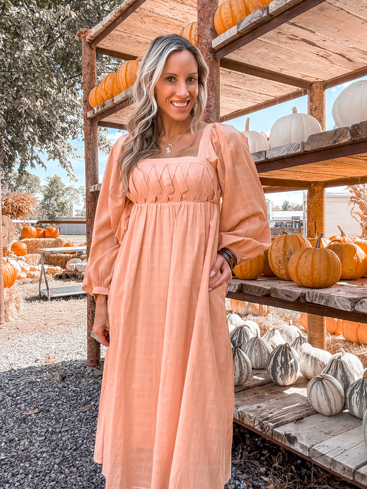 Crossing Paths Square Neck Midi