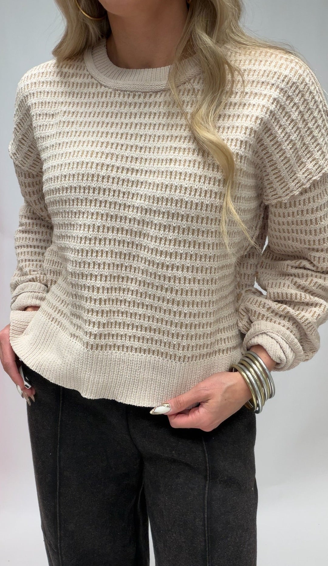 SBS- The Waffle Stitch Sweater