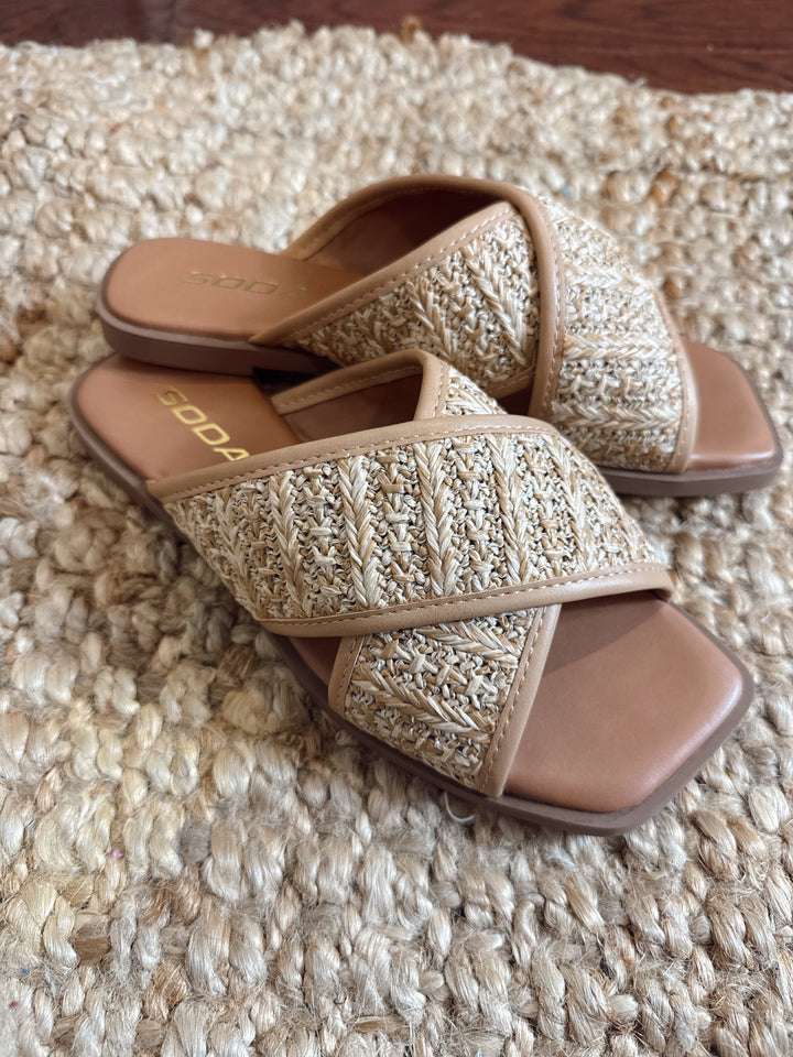 Mary Raffia Sandal