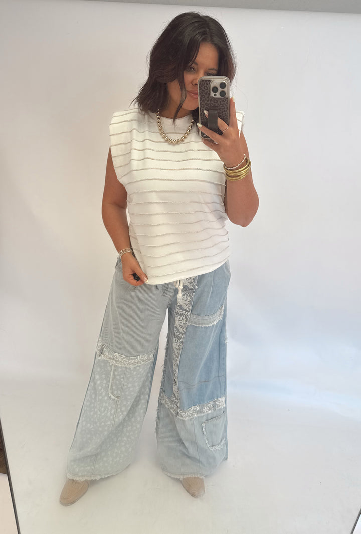Chic Stripe Texture Top