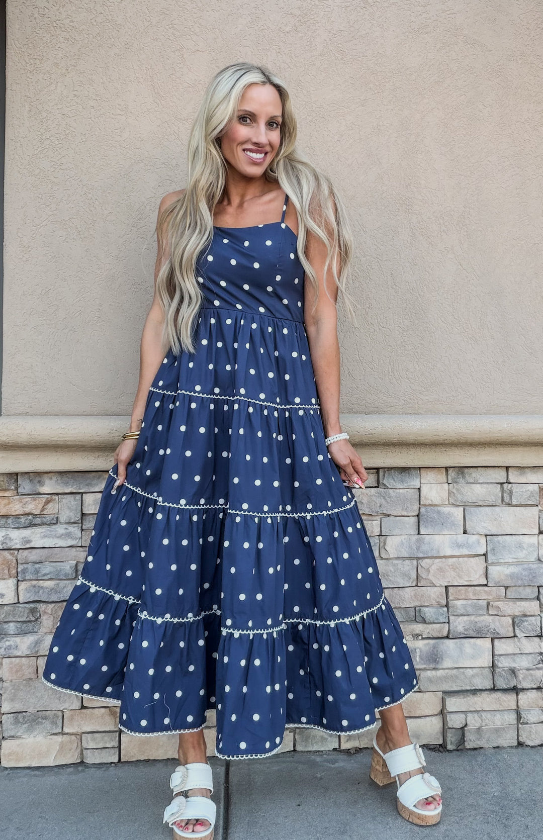 Nantucket Nights Polka Dot Dress
