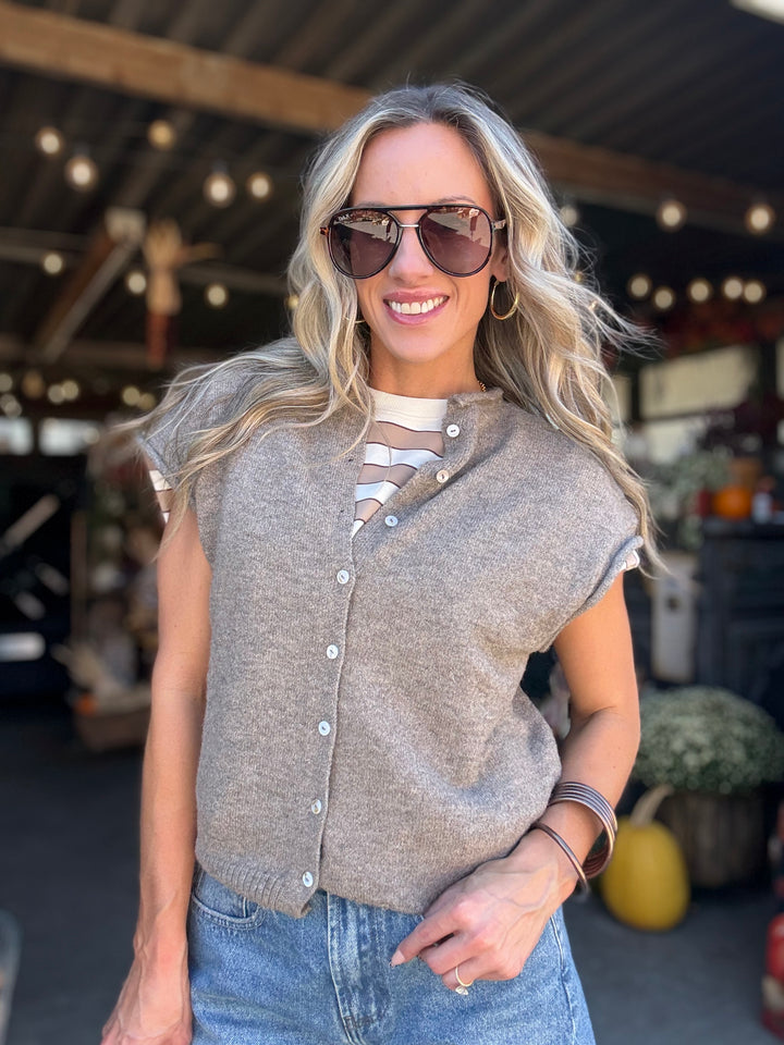 Best of All Button Sweater Vest