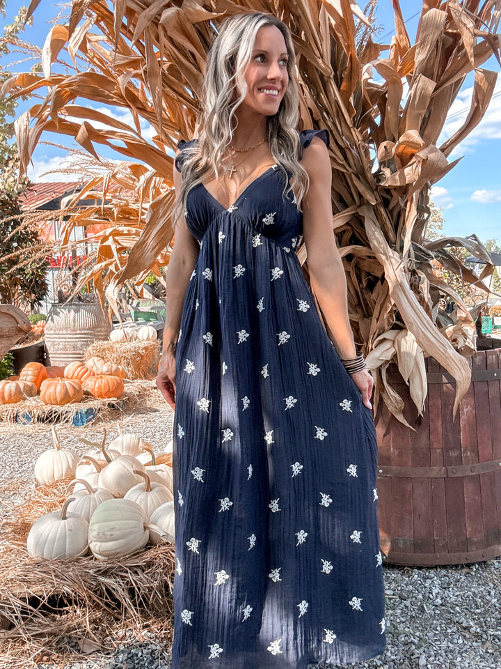 Charming Embrace Floral Midi Dress