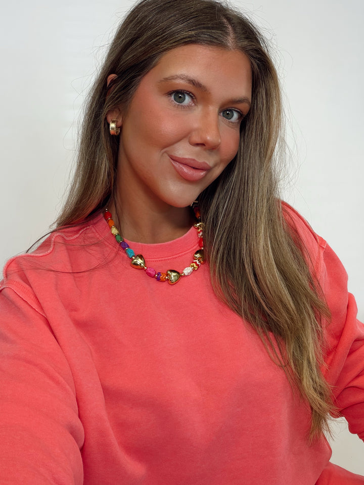 Heart Pop Gold Necklace