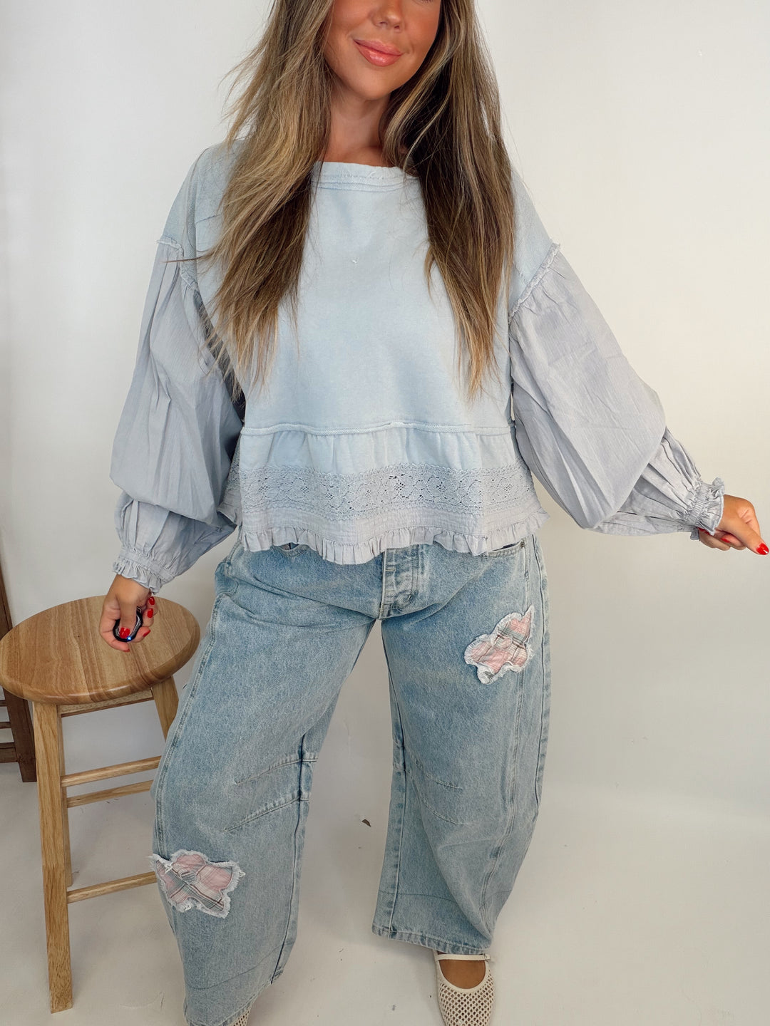 Cloud Nine Ruffle Top