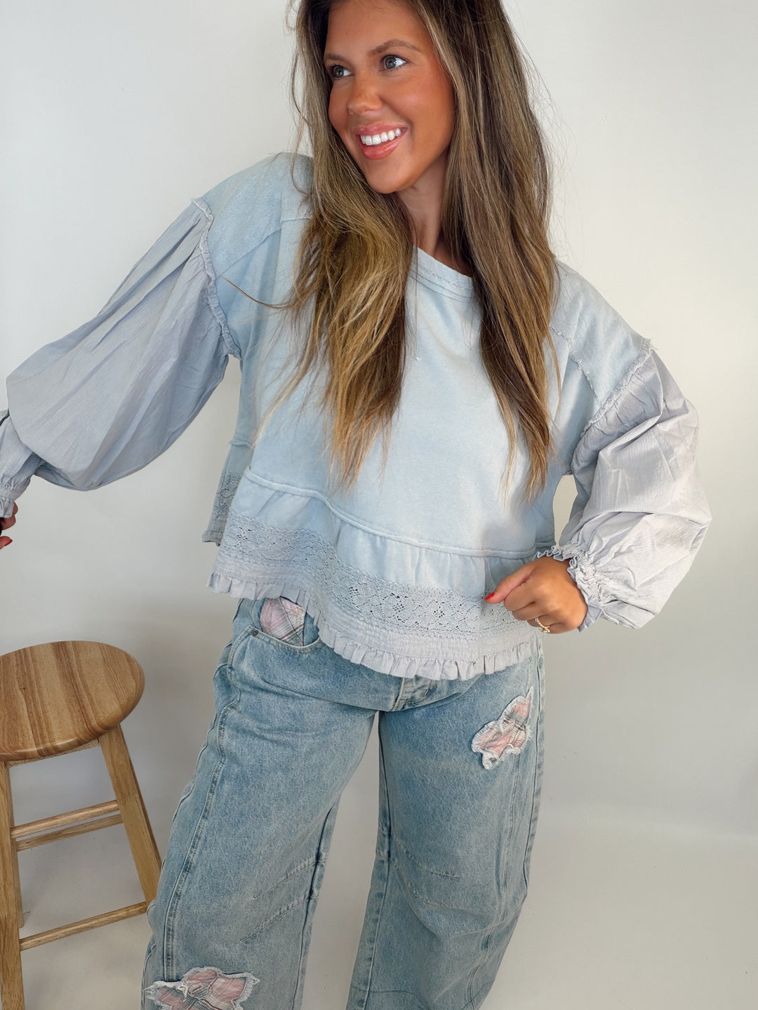 Cloud Nine Ruffle Top