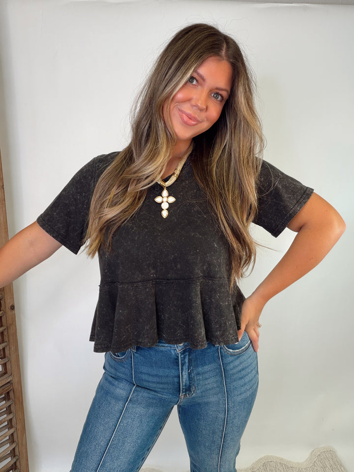 Downtown Darling Mineral Tee