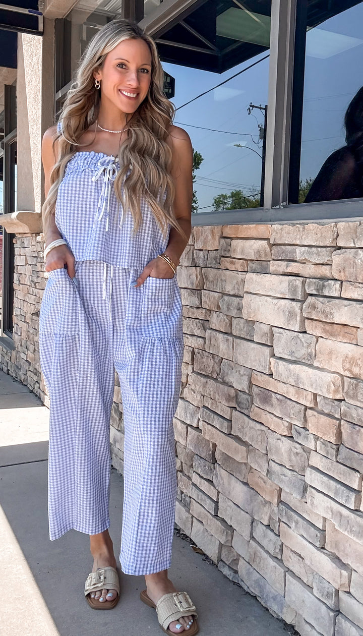 Sunday Picnic Gingham Two Piece Set