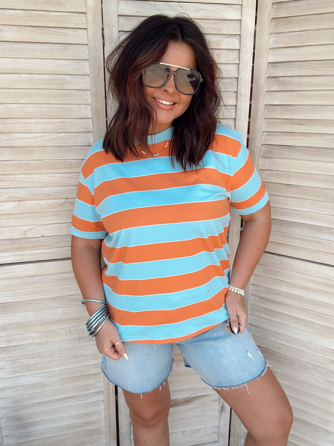 Social Meetup Striped Tee