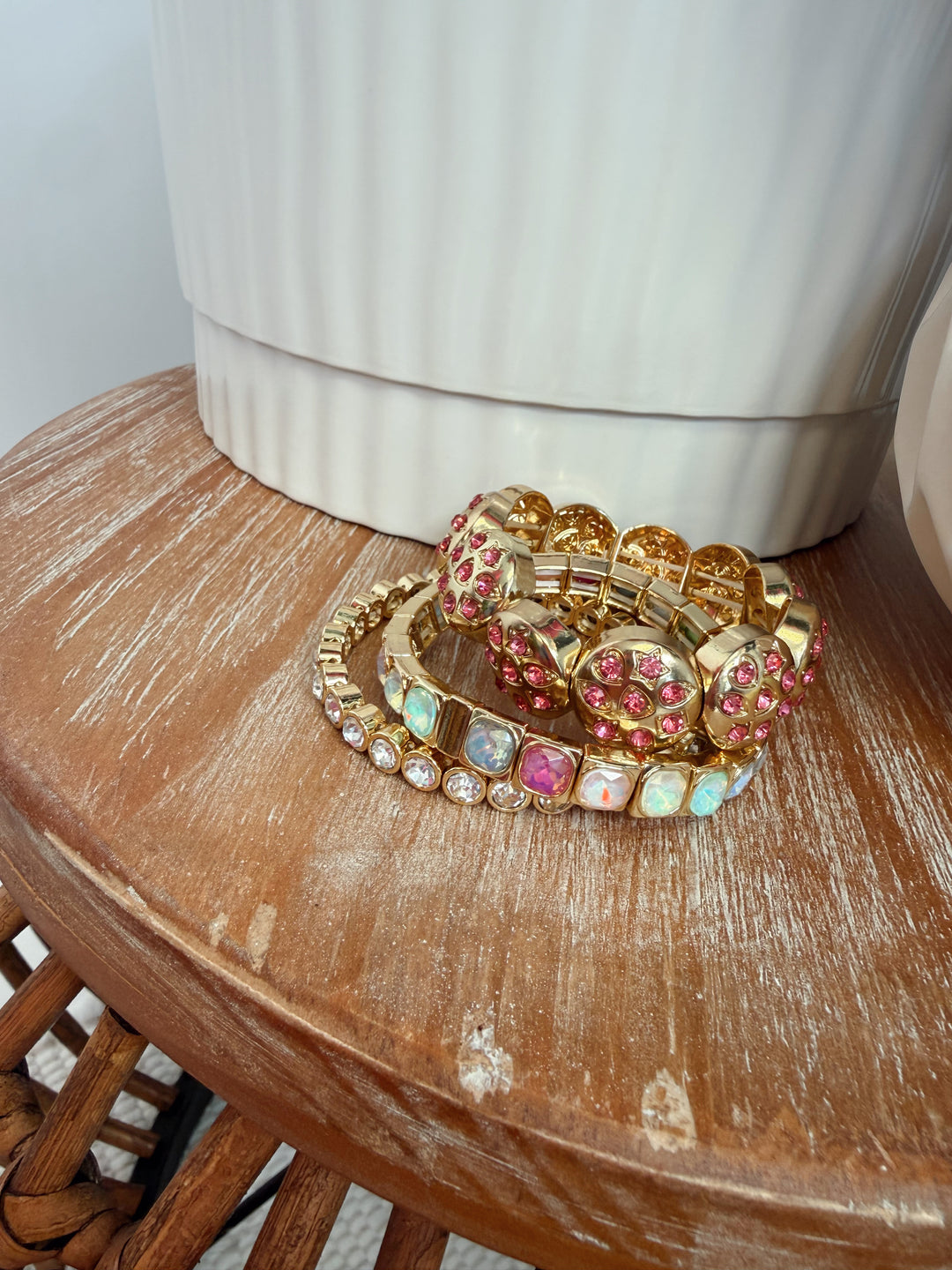 Pink Disco Stack Set Bracelet