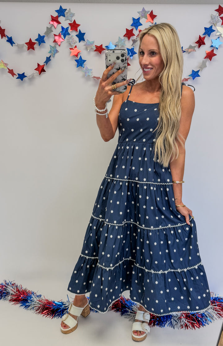 Nantucket Nights Polka Dot Dress