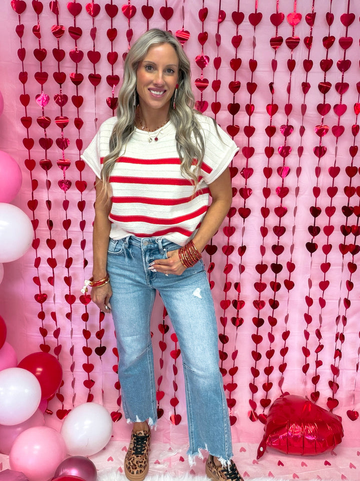 Happy Lines Knit Top