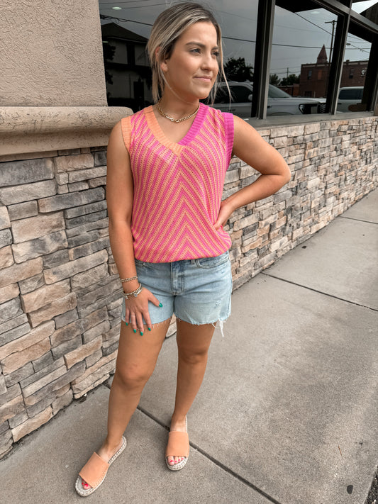 Strawberries & Cream Knit Top