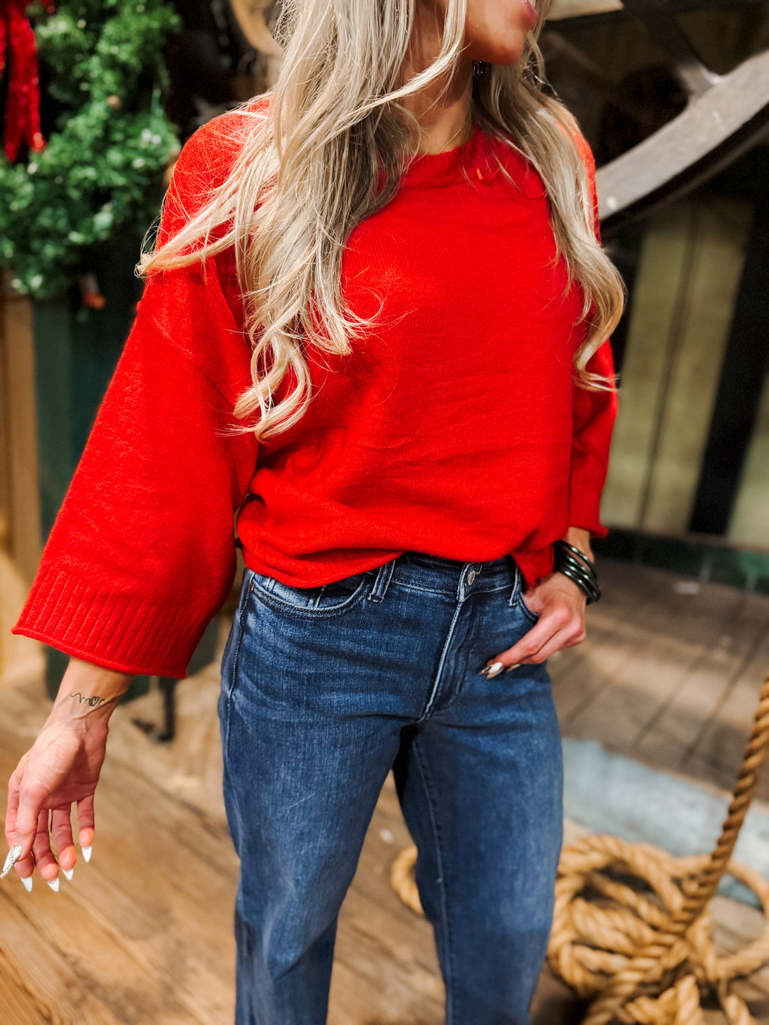 Sweet Wave Hem Sweater