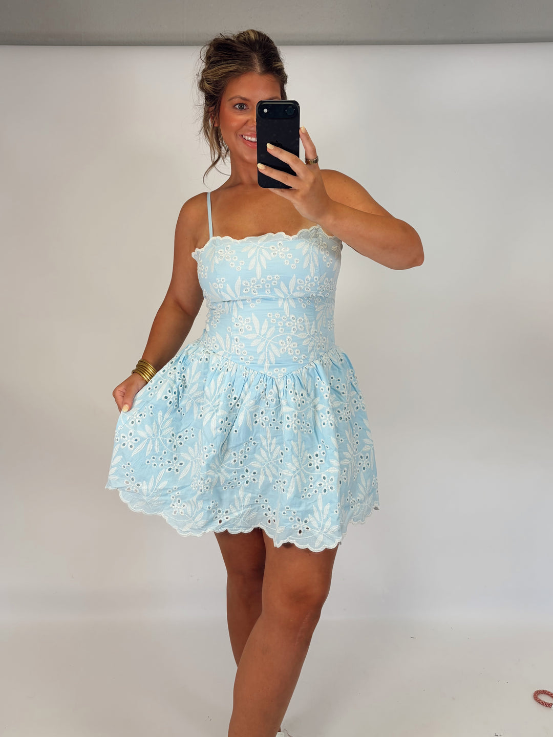 Bluebell Lace Mini Dress
