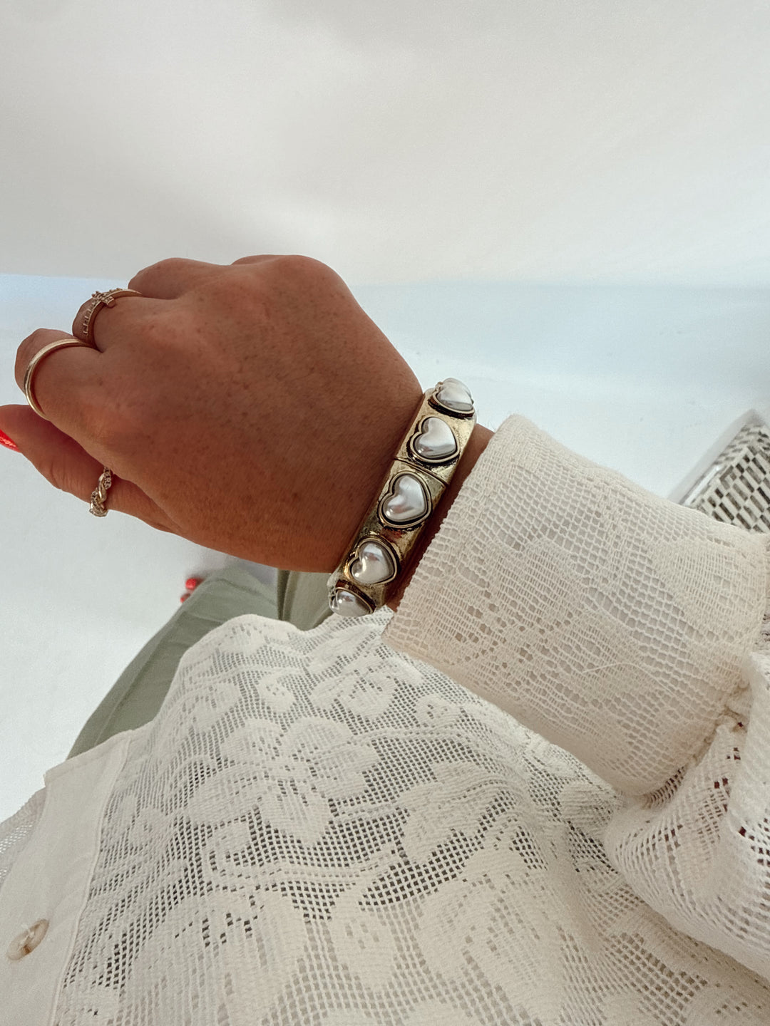 Forever Yours Heart Bracelet
- Pearl