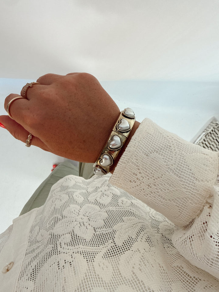 Forever Yours Heart Bracelet
- Pearl