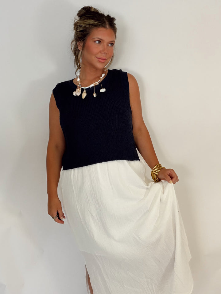 Layered Ease Midi Dress
