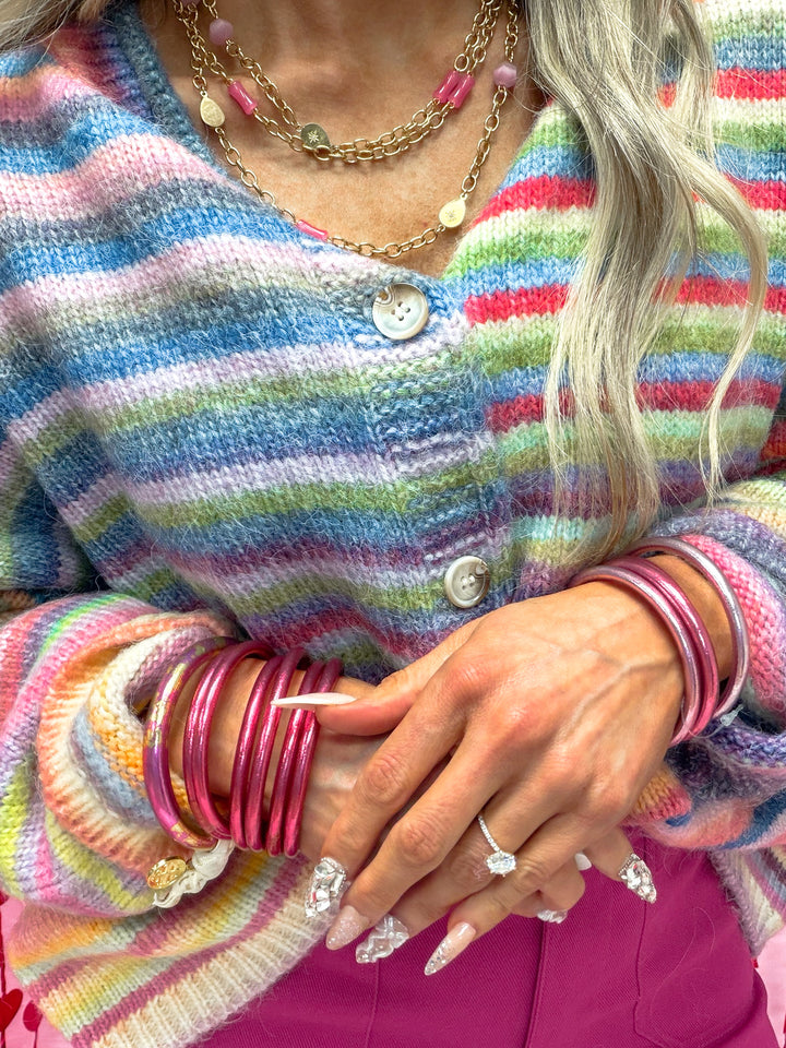 BuDhaGirl All Weather Bangles - BDG Pink Set of 6