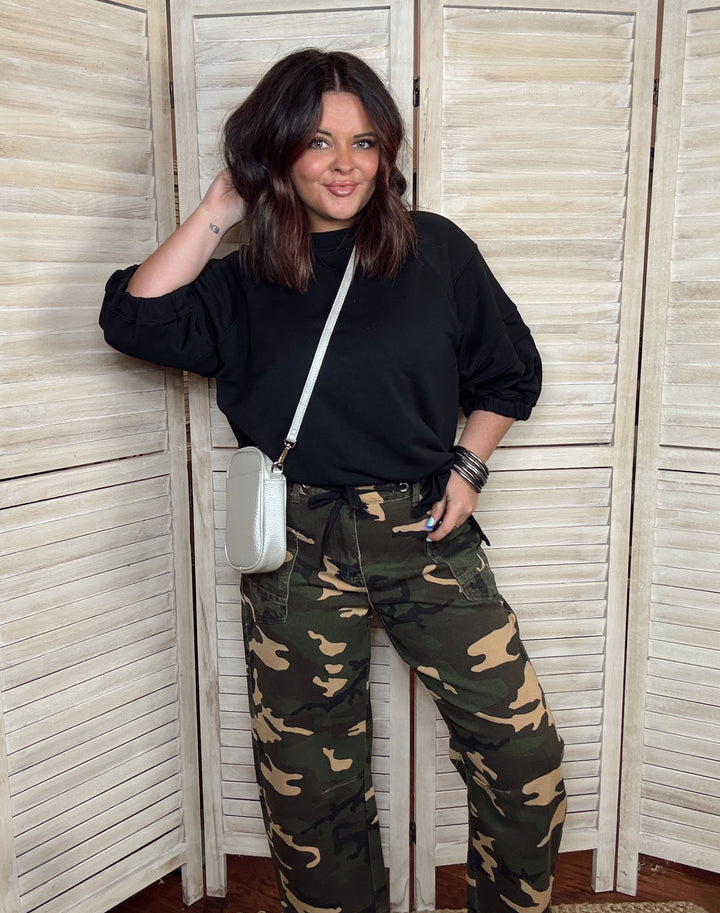 Pick Me Camo Wide Leg Barrel
