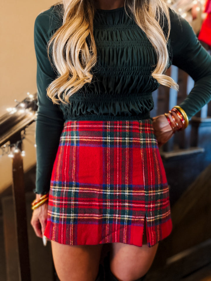 The Holly Plaid Skort