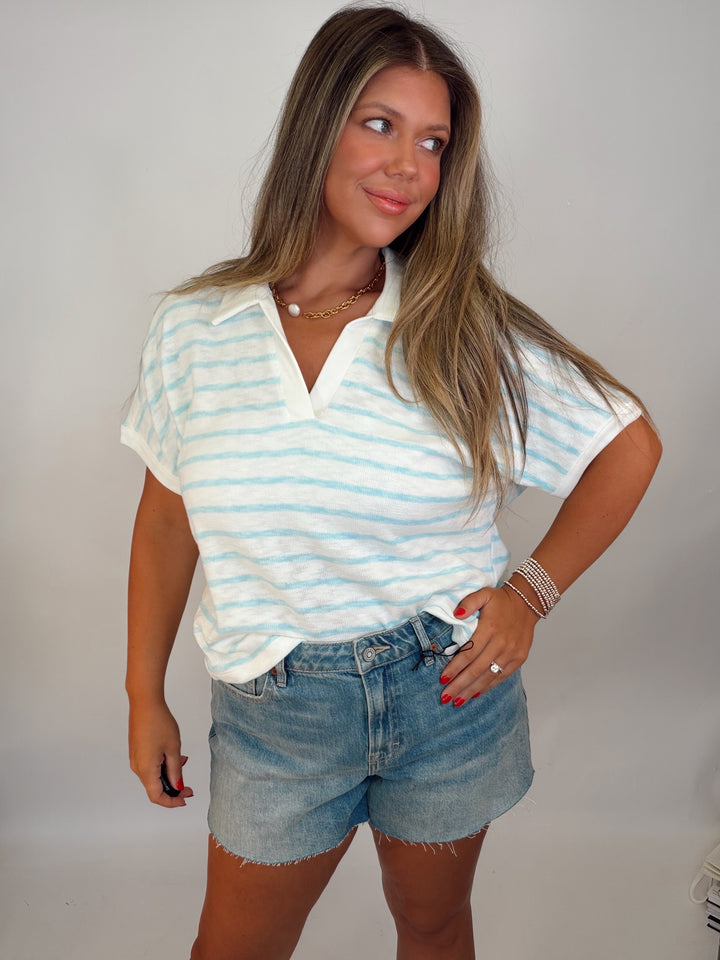 Coastal Breeze Polo Top