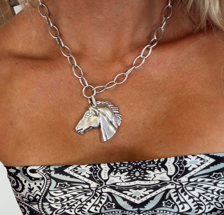 Silver Stallion Necklace