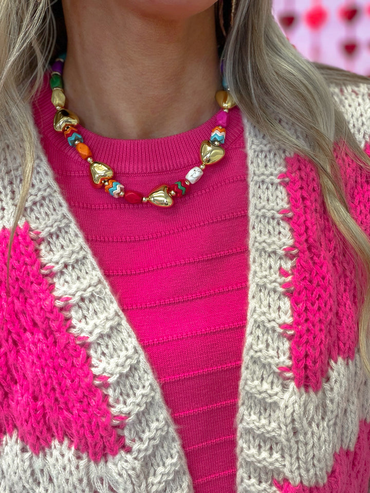 Heart Pop Gold Necklace