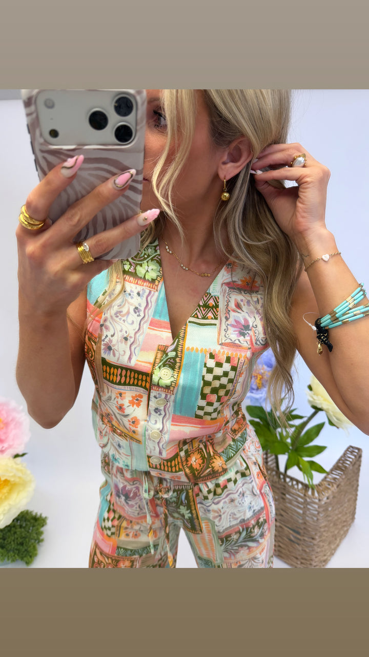 Via Del Corso Printed Vest