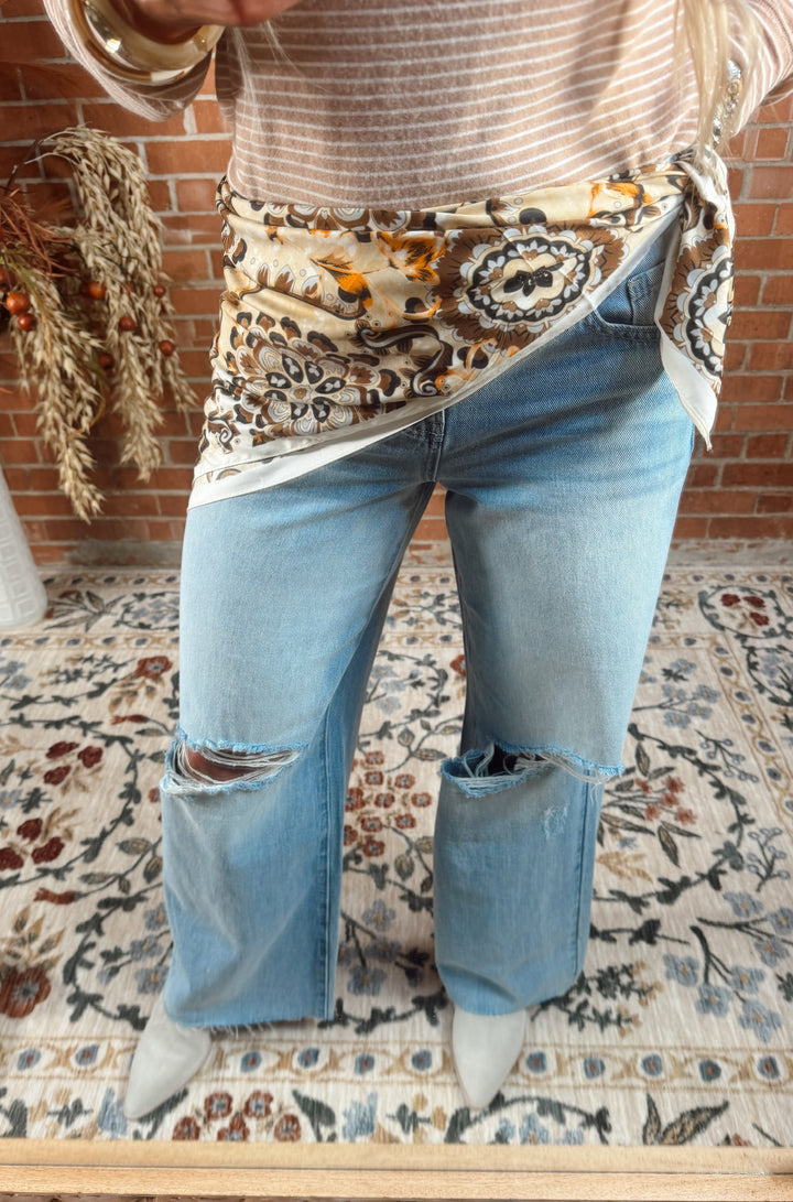 Life Is Better Floral Square Scarf
