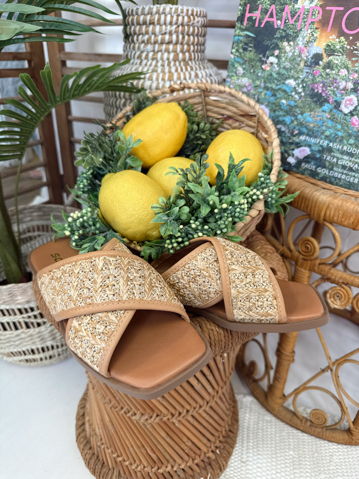 Mary Raffia Sandal