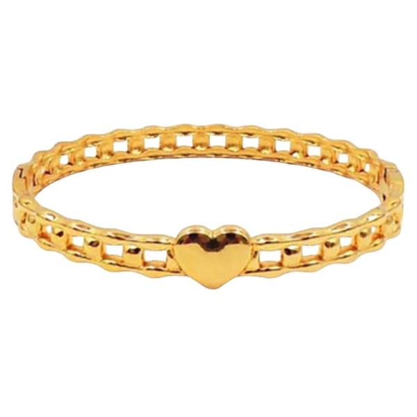 Golden Promise Heart Bangle