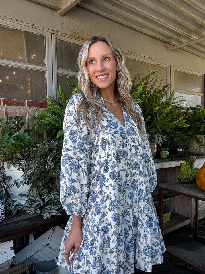 Petals and Pinot Floral Mini Dress