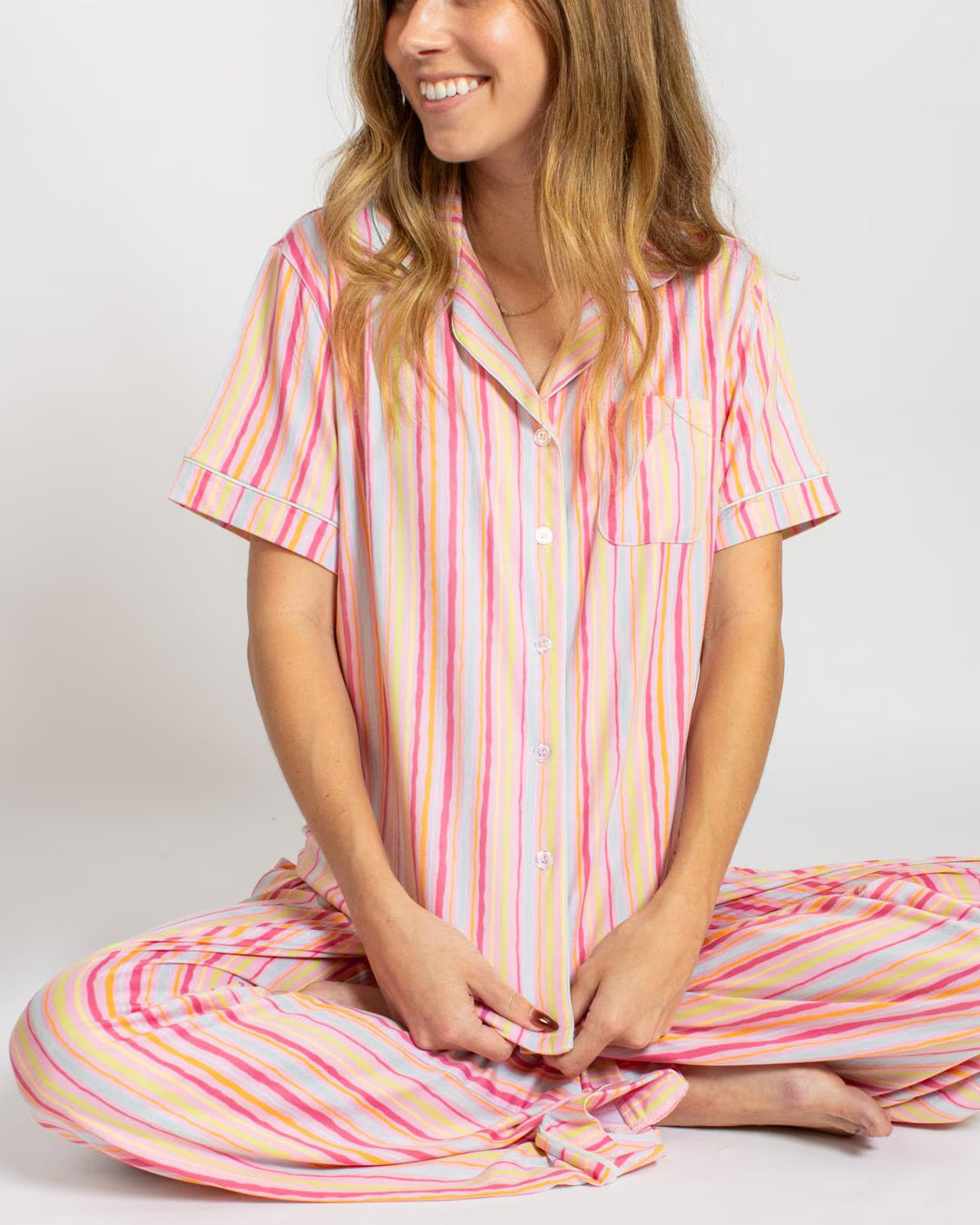 Dreamy Stripe Pajama Short Set