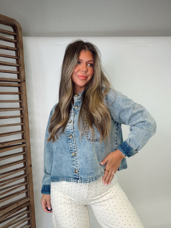 Main Character Denim Top