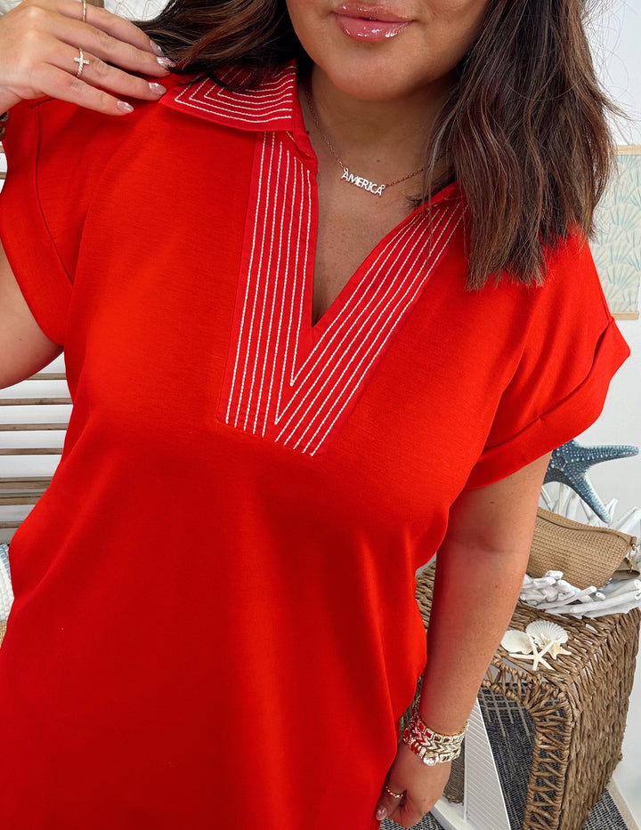Scarlet Stitch Dress