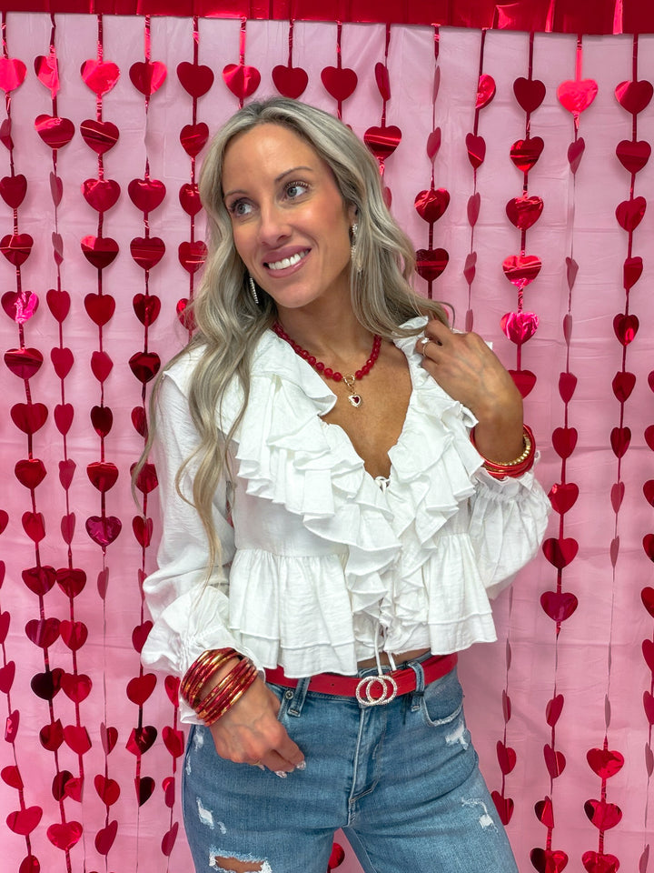 Soft Romance Ruffle Blouse