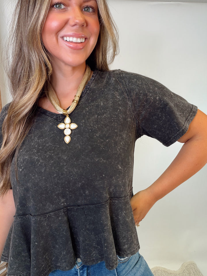 Downtown Darling Mineral Tee