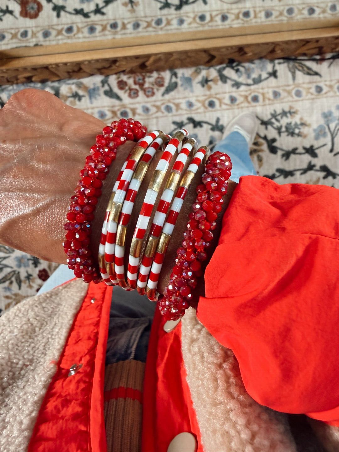 All That Glitters Bracelet - Red