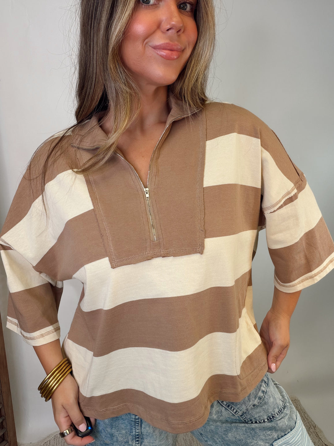 Forward Flow Striped Sweatshirt