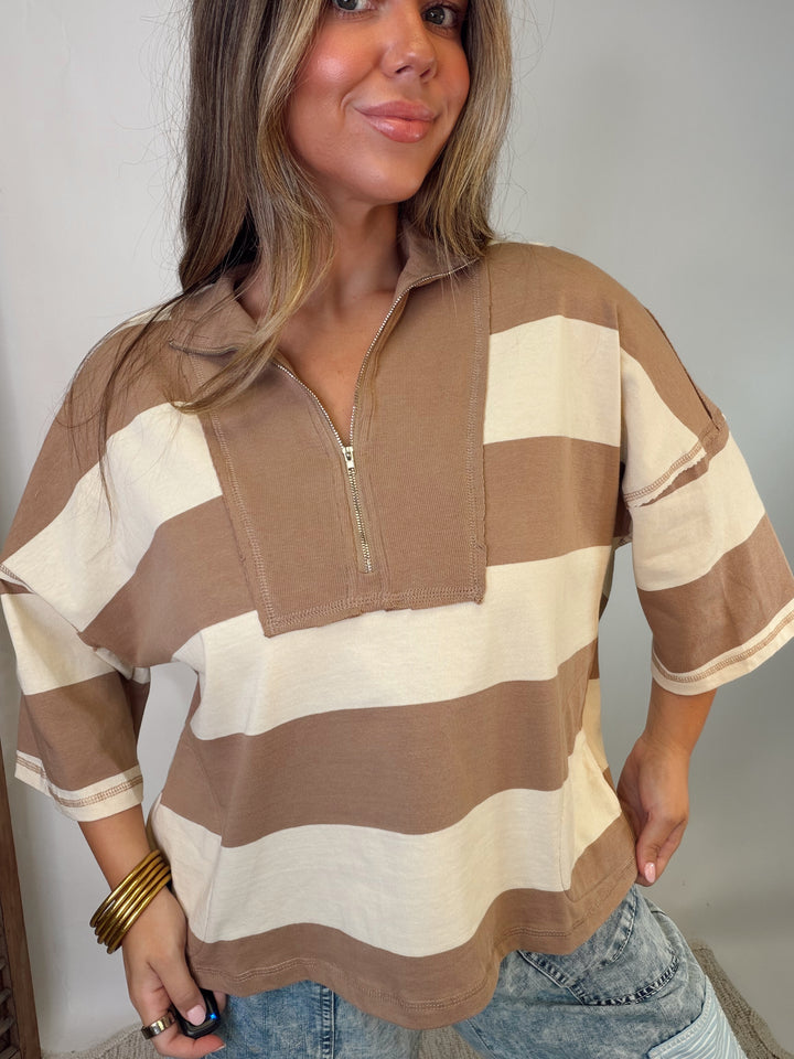 Forward Flow Striped Sweatshirt