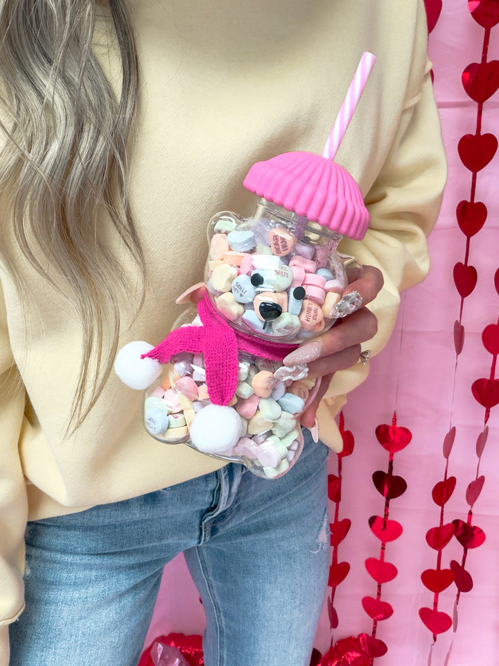 Honey Bear Latte Glass