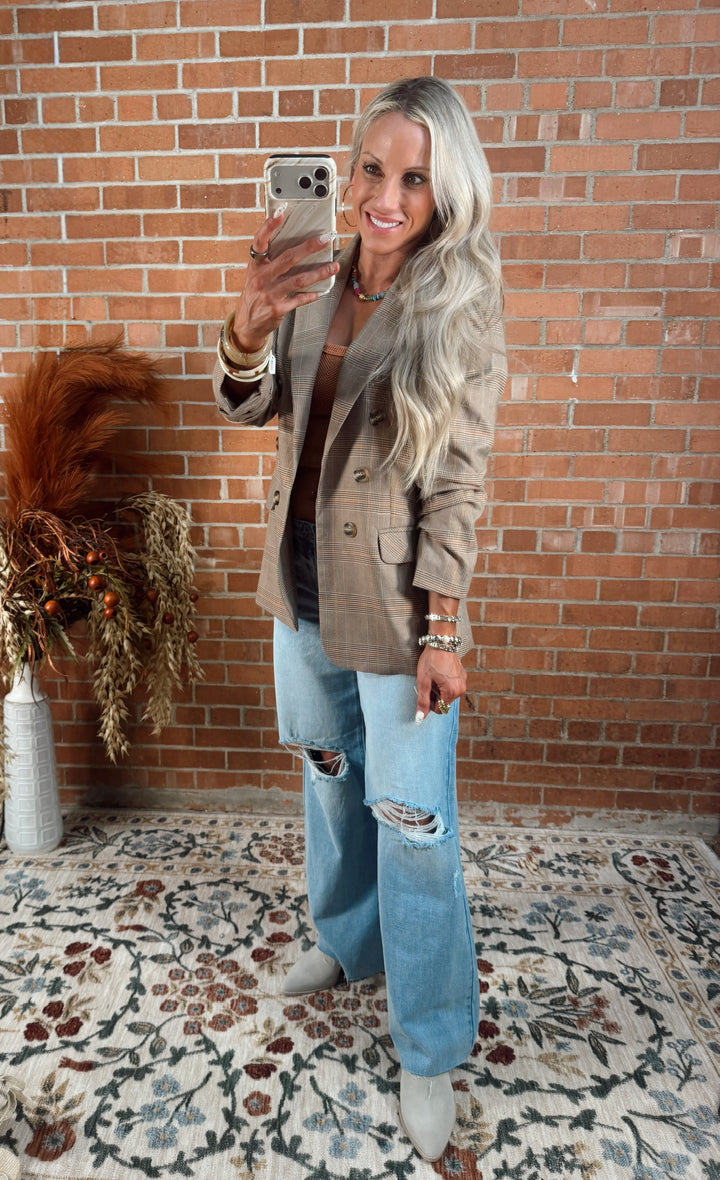 Runway Is Yours Plaid Blazer